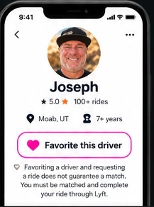 Lyft ride history instruction screenshot, step 4